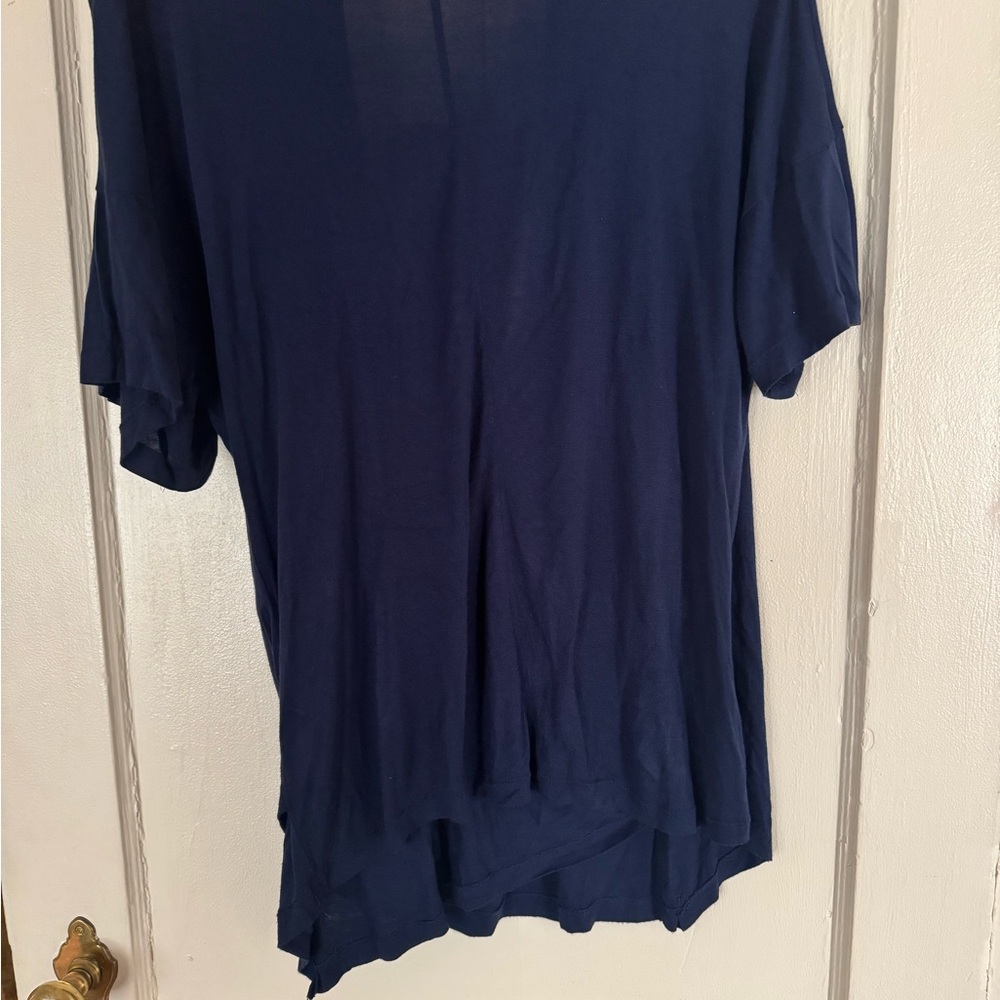 Derek Lam Navy Blue Short Sleeve Top